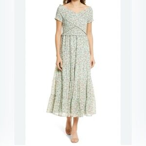 BB Dakota by Steve Madden Floral Maxi Dress - Mint and Coral